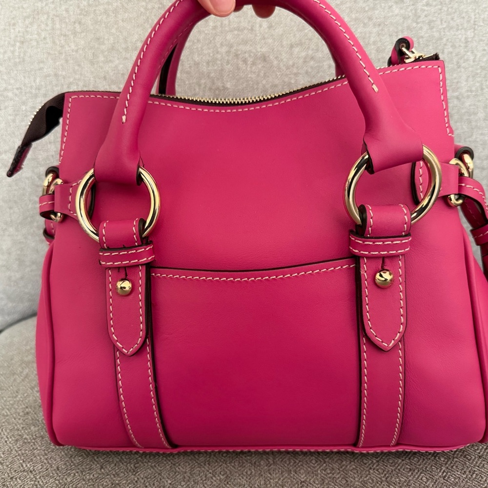 Dooney & Bourke Penrose Pocket Satchel Fuchsia - Picture 2 of 9
